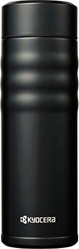 Kyocera TWIST TOP - isolierte Trinkflasche mit keramischer Innenbeschichtung | schadstoff-frei | auslaufsicher | leicht | stylisch | schwarz, 500 ml von KYOCERA
