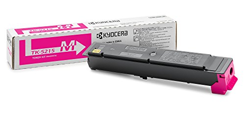Kyocera TK-5215M Toner Magenta. Original Tonerkartusche 1T02R6BNL0. Toner Drucker kompatibel für TASKalfa 406ci. Drucker Toner für bis zu 15000 Seiten von Kyocera