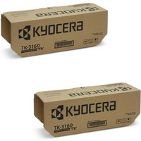 Kyocera Original TK-3160 Toner 2er Set Doppelpack schwarz von Kyocera