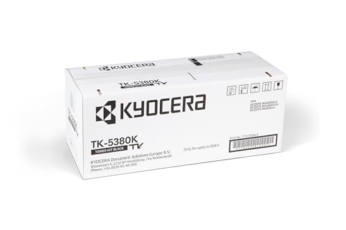 Kyocera TK-5380K Schwarz. Original Toner-Kartusche. Toner Drucker kompatibel für PA4000cx, MA4000cix und MA4000cifx von Kyocera