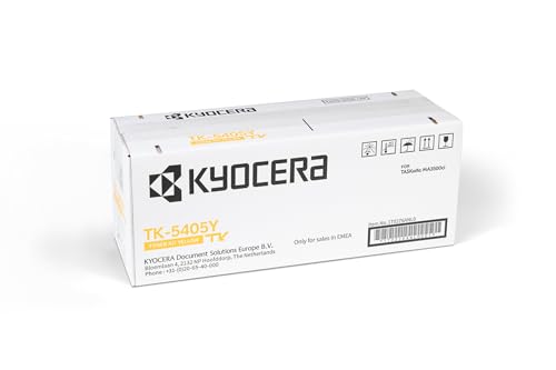 Kyocera Toner TK-5405Y Yellow. Original Toner-Kartusche. Toner Drucker kompatibel für TASKalfa MA3500ci von Kyocera