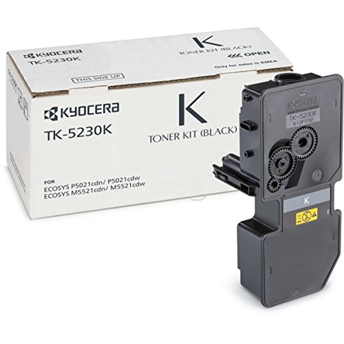 KYOCERA TK-5230K Tonerkartusche, 2600 Seiten, Schwarz, Toner- und Laser-Kartuschen (Schwarz, Kyocera, ECOSYS M5521cdw, ECOSYS M5521cdwcdn, 1 Stück, Lasertoner, 2600 Seiten) von Kyocera