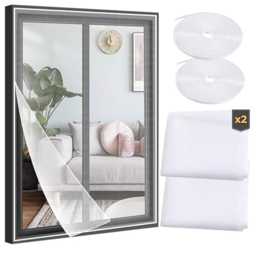 Selbstklebendes Moskitonetz mit Klettverschluss, zum Selbermachen, schützt Ihre Familie, einfach zu installieren, zuzuschneiden und zu entfernen, günstiges Fliegengitter für Fenster, 150 x 130 cm (160 von Kyokondo