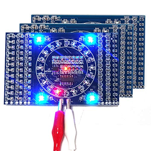 Kyrio 3 STÜCKE Elektronische DIY Kit SMD Rotierenden Blinkende LED Komponenten Lötpraxis Bord Fähigkeiten Circuit Training Suite Elektronische DIY Kit von Kyrio