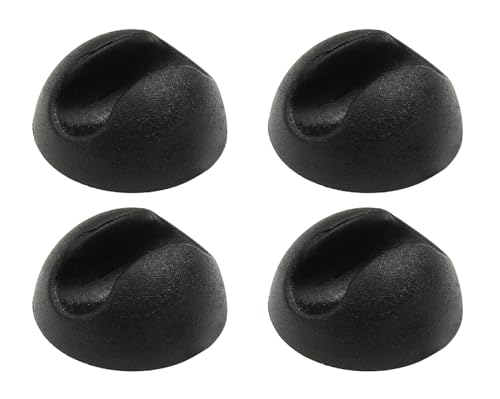 Kyuionty 4 x Haarnadel-Beinschutzfüße, passend für 0,95 cm – 1,27 cm dicke Stangen, Möbel, Tisch, Stuhl, Bodenschutz, Spitze, Tisch, Stuhl, Haarnadelbein, Gummikappen (schwarz) von Kyuionty