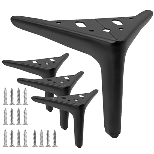 Kyuionty Möbelbeine aus Metall, 12 cm, Schwarz, DIY-Ersatz für Sofabeine, kleine Kommoden, kurze Schrankbeine, Ottomanenbeine, Nachttischbeine, 4 Stück Kyuionty Möbelbeine aus Metall, 12 cm, Schwarz, DIY-Ersatz für Sofabeine, kleine Kommoden, kurze Schrankbeine, Ottomanenbeine, Nachttischbeine, 4 Stück von Kyuionty