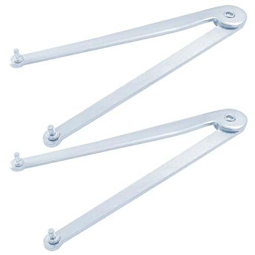 Kyuionty Universal-Winkelschleiferschlüssel, Kontermutterschlüssel mit gebohrten Löchern, 4 mm, für runde Muttern und Winkelschleifer, 180 mm Länge, 2 Stück Kyuionty Universal-Winkelschleiferschlüssel, Kontermutterschlüssel mit gebohrten Löchern, 4 mm, für runde Muttern und Winkelschleifer, 180 mm Länge, 2 Stück von Kyuionty