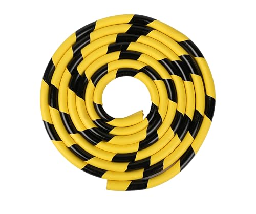 Kyvoria Wandschutz Gummischaum Eckenschutz Schwamm, 5 Meter Gelb/Schwarz Selbstklebend Wand Eckenschutz für Parksäulen (L-Form) von KYVORIA