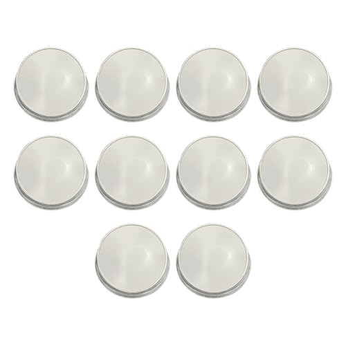 Kznifmk 10 STK. 40mm Gravierbare Münzen zum Gravieren, DIY & Abzeichen mit Transparenten Schutzhüllen Silber von Kznifmk