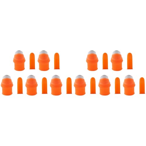 Kznifmk 10 x Gartenmesser aus Silikon, Daumenmesser mit Fingergriffen, staubfrei, puderfrei, Daumenmesser, für Obst, Gemüse, L von Kznifmk