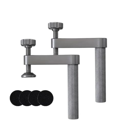 Kznifmk 2 Stück Bank-Hundeklemme mit Rutschfester Unterlage, 19 mm Niederhalteklemme, Verstellbare Tischklemmen Aus Aluminium für Holzbearbeitungswerkzeuge von Kznifmk
