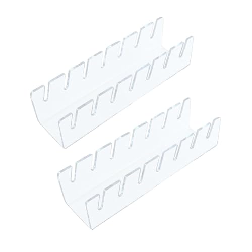 Kznifmk 2 Stück Hutständer für Baseballkappen, Hut-Organizer, Hutständer Aus Acryl für 7 Baseballkappen, Huthalter, A von Kznifmk