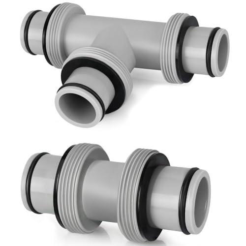 Kznifmk 2-Teiliger Filterpumpen-Schlauchverbinder, Pool-Schlauchverbinder, 1,5 Bis 1,5, 2 Köpfe und 3 Köpfe, T-Stück, Pool-Schlauchverbinder-Kupplung Kznifmk 2-Teiliger Filterpumpen-Schlauchverbinder, Pool-Schlauchverbinder, 1,5 Bis 1,5, 2 Köpfe und 3 Köpfe, T-Stück, Pool-Schlauchverbinder-Kupplung von Kznifmk