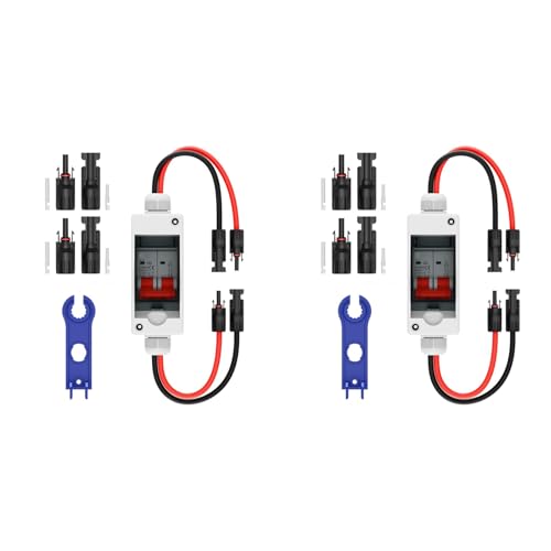 Kznifmk 2 x Solarmodul-Trennschalter, 63 A DC 1000 V Unterbrecherkasten, PV-Trennschalter mit IP65 wasserdichter Box von Kznifmk