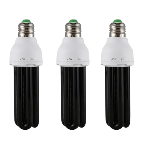 Kznifmk 3 x E27 40 W UV Ultraviolett Fluoreszierend Blacklight CFL Leuchtmittel Lampe 220 V Form: rechts, Leistung: 40 W DC 12 V Kznifmk 3 x E27 40 W UV Ultraviolett Fluoreszierend Blacklight CFL Leuchtmittel Lampe 220 V Form: rechts, Leistung: 40 W DC 12 V von Kznifmk