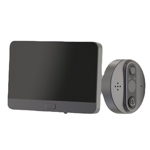 Kznifmk 3MP Smart Life Tuya 1080P WiFi Türklingel Auge Gucklochkamera 5000mAh Akku PIR Bewegungsmelder IR Digital Viewer von Kznifmk
