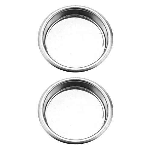 Kznifmk 4 x Rohfilter für Kaffeemaschine 58 mm / Zubehör für Kaffeemaschine Blindschüssel zur Reinigung von Spülmaschinen aus Edelstahl von Kznifmk