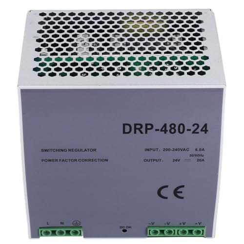Kznifmk - 480 24 V 480 W DIN-Schienenversorgung AC-DC Spannungsregler Konverter 100 V-240 V von Kznifmk