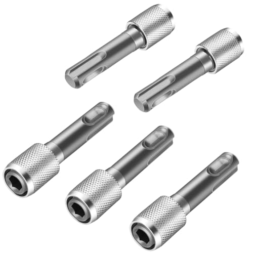 Kznifmk 5 Stk. SDS-Plus Bohrfutter Adapter, SDS-Plus Bit-Adapter auf 1/4 6,35 mm Sechskant-Stecknuss-Stahlbohrhalter, Bohrer, Langlebig und Einfach zu Installieren Kznifmk 5 Stk. SDS-Plus Bohrfutter Adapter, SDS-Plus Bit-Adapter auf 1/4 6,35 mm Sechskant-Stecknuss-Stahlbohrhalter, Bohrer, Langlebig und Einfach zu Installieren von Kznifmk