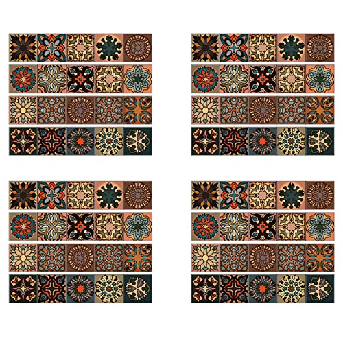 Kznifmk 80 Stück Serie 3D Multi Marokkanisch selbstklebend Badezimmer Küche Wand Fliesen selbstklebend von Kznifmk