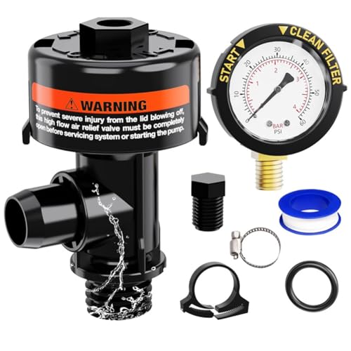 Kznifmk 98209800 Poolfilter-Druckmessgerät, Manuelles Entlüftungsventil, Ablassventil für Pool- und Spa-Filter, 98209803, Langlebig, Einfach zu Verwenden Kznifmk 98209800 Poolfilter-Druckmessgerät, Manuelles Entlüftungsventil, Ablassventil für Pool- und Spa-Filter, 98209803, Langlebig, Einfach zu Verwenden von Kznifmk