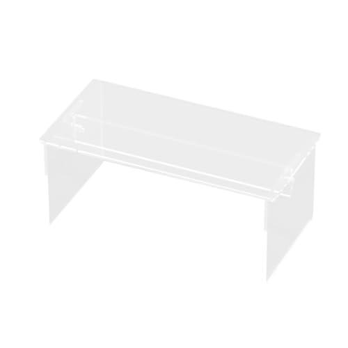 Kznifmk Acryl-Aufbewahrungsregal, U-Förmiger Präsentationsständer für Schreibtisch, Transparenter, Höhenvergrößernder Regalwandschrank, Mehrschichtig von Kznifmk