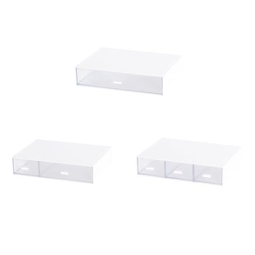 Kznifmk Aufbewahrungsbox mit Fächern im Schubladenstil, Kosmetik-Aufbewahrung, Schreibtisch-Aufbewahrungsbox, stapelbar, mehrschichtig von Kznifmk