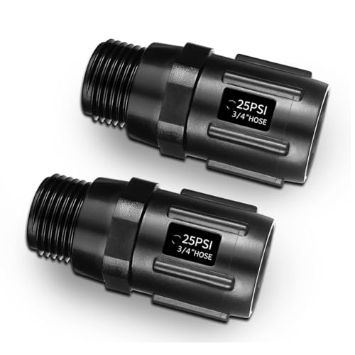 Kznifmk Druckregler für Tropfbewässerung, 25 PSI, 3/4 Schlauchgewinde, Druckminderer für Tropfbewässerung - 2er-Pack Kznifmk Druckregler für Tropfbewässerung, 25 PSI, 3/4 Schlauchgewinde, Druckminderer für Tropfbewässerung - 2er-Pack von Kznifmk