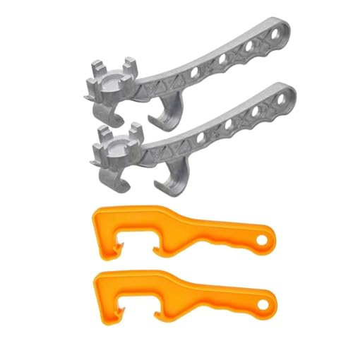Kznifmk Eimeröffner Aus Aluminium, Farbdosenöffner, Deckelschlüssel für Silberne Eimer, Dosenöffner Aus Metall, Werkzeug zum Entfernen Des Deckels für Eimer und Eimer Kznifmk Eimeröffner Aus Aluminium, Farbdosenöffner, Deckelschlüssel für Silberne Eimer, Dosenöffner Aus Metall, Werkzeug zum Entfernen Des Deckels für Eimer und Eimer von Kznifmk