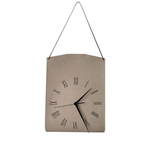 Kznifmk Einzigartige Umhängetasche Wanduhr Leder Leise Kreative Handtasche Form Uhr für Mädchen Dekorationen Zubehör D von Kznifmk