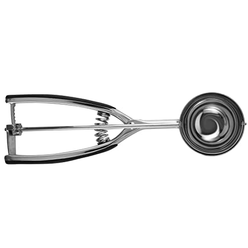 Kznifmk Eisportionierer mit Silikongriff, Kartoffellöffel, Küchengriff, Federgriff, Obstlöffel aus Edelstahl, Küchenzubehör – 60 mm von Kznifmk