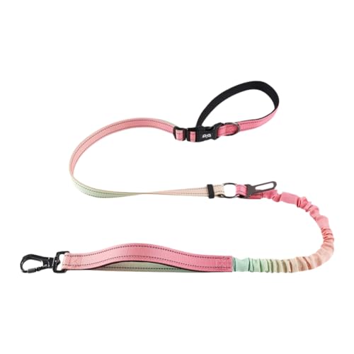 Kznifmk Explosionsgeschützte Hundeleine, Leine für Haustiere, Größe Schultergurt, Hände, Leine für Hunde, Rosa, Grün, Farbverlauf von Kznifmk