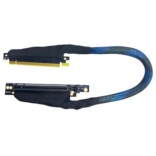 Kznifmk Externes Grafikkarten-Verlängerungskabel für PCI-E 4.0 X16 32 GB/S für AI-Server-GPU-Kabel, 16AD4 Right Net Right Line Einfache Installation von Kznifmk