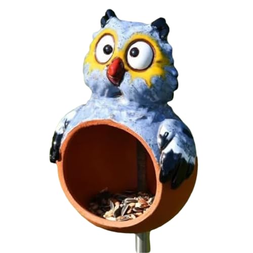 Kznifmk Gartenpfähle – Vogelfutterstation, Vogelfutterspender im Freien, Vogelfutterspender aus Tierharz, Geschenke zur Dekoration des Gartenhofs A von Kznifmk