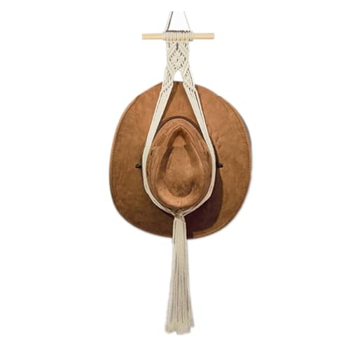 Kznifmk Hutaufhänger im Boho-Stil, Hutablage, Hutaufhänger auf der Rückseite der Tür, Hut-Organizer, zum Aufhängen Von Hutdekorationen, Einfach zu Verwenden, 1-Stöckig von Kznifmk