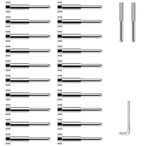 Kznifmk Kabelgeländer-Set für 0,3 cm Drahtseil, SST316 Spanner, komplett verstecktes Kabelgeländer, 20 Stück von Kznifmk