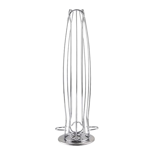 Kznifmk Kaffeepad-Ständer, Kaffeepad-Halter, Drehbar, Display-Aufbewahrung, Metallständer, Rack-Beschichtung, Rostfreie Kurve, Drehbares Kaffeeregal, Langlebig von Kznifmk