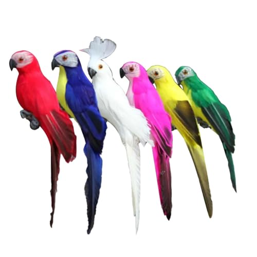 Kznifmk Kreative Handgefertigte Simulation Papagei Tier Garten Requisiten Dekoration Miniatur Rasen Puppe Ornamente von Kznifmk