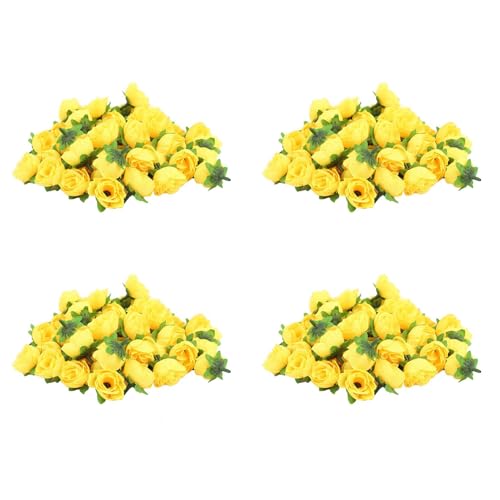 Kznifmk Künstliche Blumenköpfe aus Seide, Gelb, aus gelbem Stoff, für das -Set, 200 Stück Kznifmk Künstliche Blumenköpfe aus Seide, Gelb, aus gelbem Stoff, für das -Set, 200 Stück von Kznifmk