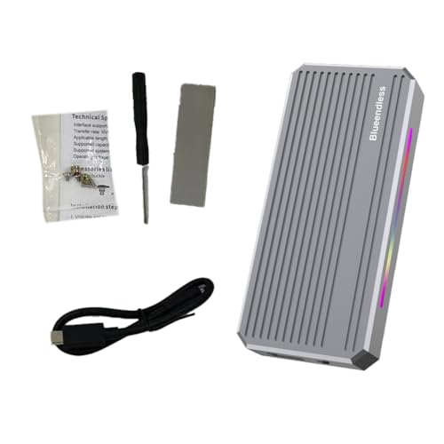 Kznifmk Mobile Festplatte NVMe M.2 SSD 40 Gbit/S USB 4.0 Laufwerk SSD RGB Licht mit Lüfter Kznifmk Mobile Festplatte NVMe M.2 SSD 40 Gbit/S USB 4.0 Laufwerk SSD RGB Licht mit Lüfter von Kznifmk
