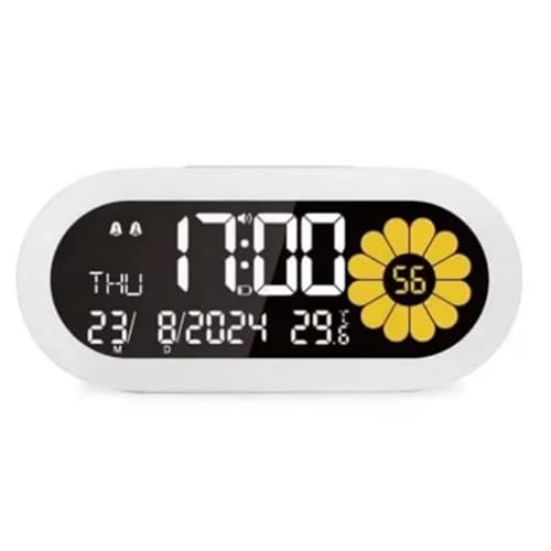 Kznifmk Neuer Visueller Timer, Digitaler Multifunktionswecker, LCD-Bildschirm, Doppelalarm, 12/24-Stunden-Format, für Kinder von Kznifmk