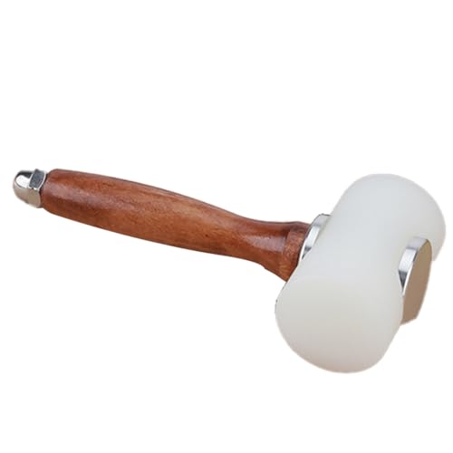 Kznifmk Nylon-Leder-Schnitzhammer, Handgefertigtes Lederkunstwerkzeug, Leiser Doppelkopf-Schaft, Aus Aluminiumlegierung, Perkussion, Langlebig von Kznifmk