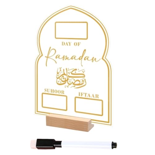 Kznifmk Ramadan-Kalender, Ramadan-Adventskalender, Ramadan-, Acryl-Countdown-Kalender, Countdown Bis Eid-Dekorationen, Einfach zu Verwenden – B von Kznifmk