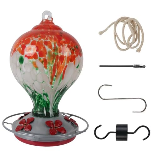 Kznifmk Vogelfutterhaus mit 5 Sitzstangen, Vogelfutterstation aus mundgeblasenem Glas, für den Außenbereich, hängend, 30 Stück Kznifmk Vogelfutterhaus mit 5 Sitzstangen, Vogelfutterstation aus mundgeblasenem Glas, für den Außenbereich, hängend, 30 Stück von Kznifmk