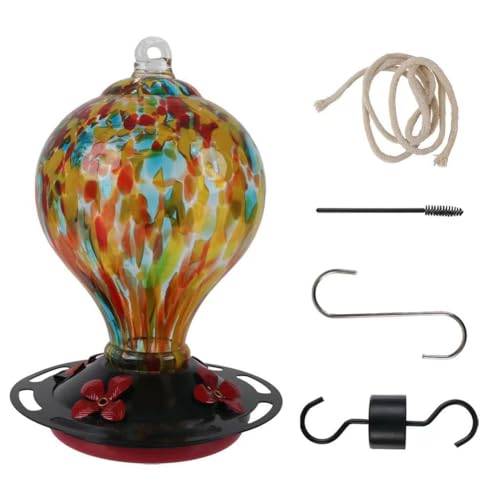 Kznifmk Vogelfutterhaus mit 5 Sitzstangen, Vogelfutterstation aus mundgeblasenem Glas, für den Außenbereich, hängend, 30 Stück Kznifmk Vogelfutterhaus mit 5 Sitzstangen, Vogelfutterstation aus mundgeblasenem Glas, für den Außenbereich, hängend, 30 Stück von Kznifmk