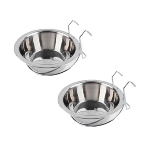 Kznifmk Wassernapf für Hundehütte, hängend, für Welpen, aus Edelstahl, Wassernapf für Hundekäfig, Geschirr, Futterständer von Kznifmk