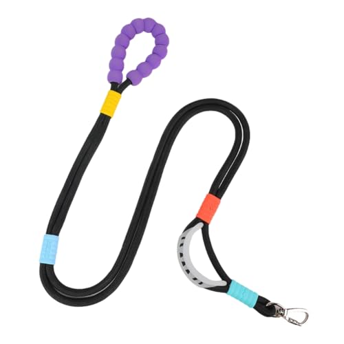 Kznifmk Zugseil für Haustiere, multifunktional, verstellbar, explosionsgeschützt, Schultergurt, P-Seil, Schwarz von Kznifmk