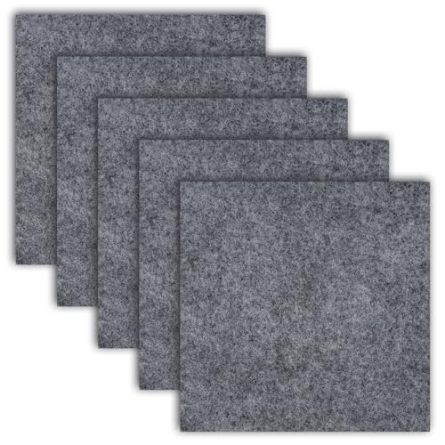 Kzouenzu Filzgleiter Selbstklebend [5 Stück], 20 x 20cm 4mm Dicke Filzgleiter für Stühle, Filzgleiter für Stühle Möbel Fußboden Stuhlbein von Kzouenzu
