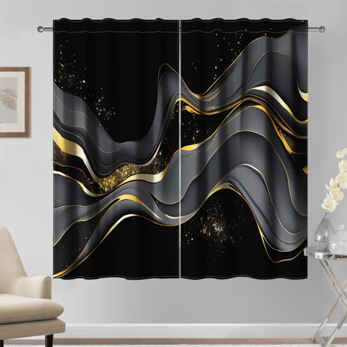 Kzzfqxb 117×229cm Vorhänge, Schwarzer Himmel Schwarz Goldenes Weites Universum Goldene Fluss Marmorvorhänge für Wohnzimmer Dekoration, 2 Paneele Edle Elegante Gardinen, Moderne Kunst Kzzfqxb 117×229cm Vorhänge, Schwarzer Himmel Schwarz Goldenes Weites Universum Goldene Fluss Marmorvorhänge für Wohnzimmer Dekoration, 2 Paneele Edle Elegante Gardinen, Moderne Kunst von Kzzfqxb