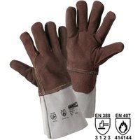 L+d worky sabato 1807 Spaltleder Hitzeschutzhandschuh Größe (Handschuhe): Universalgröße en 397 ca von Braun